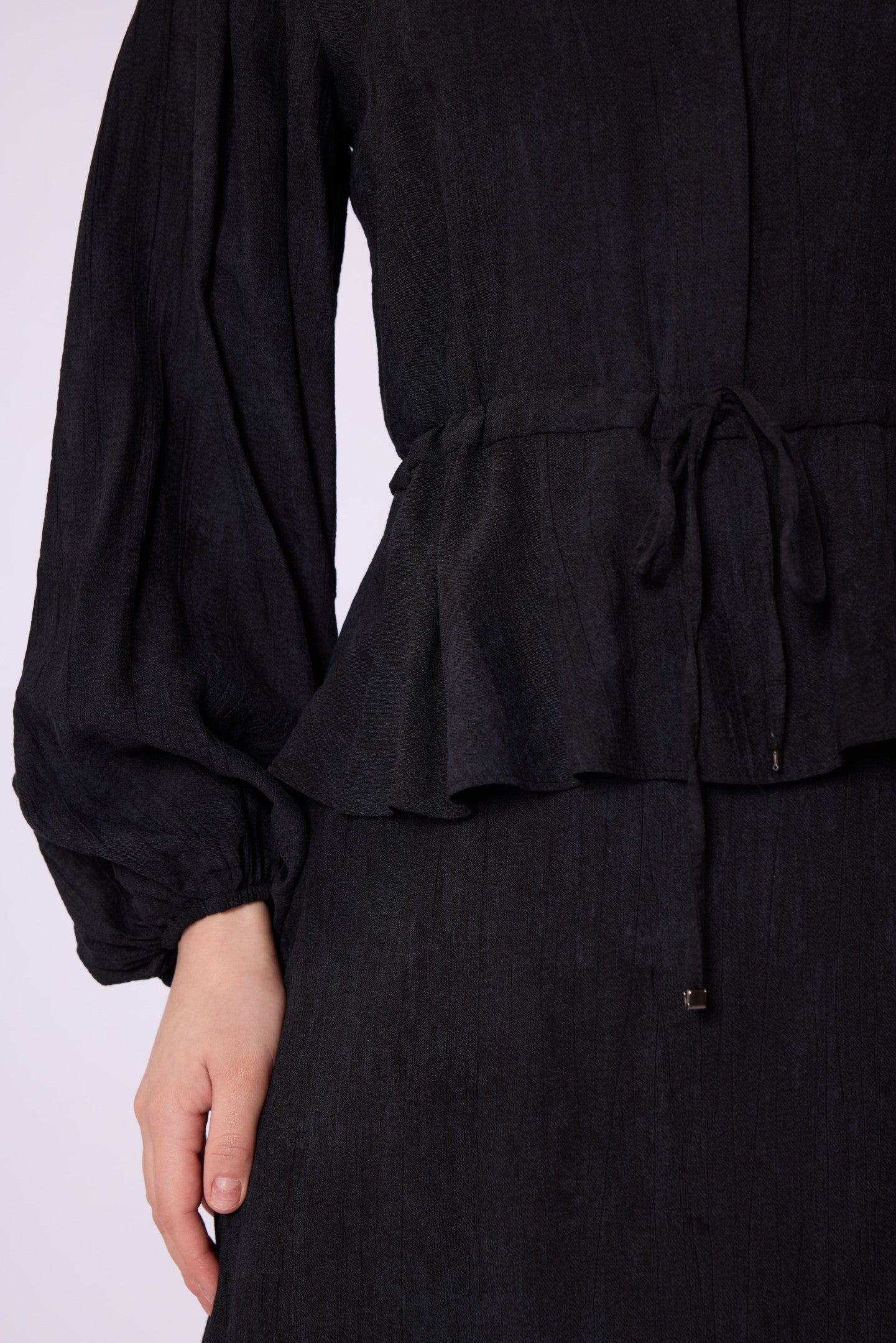 Gathered Waist Belted Skirt Set
