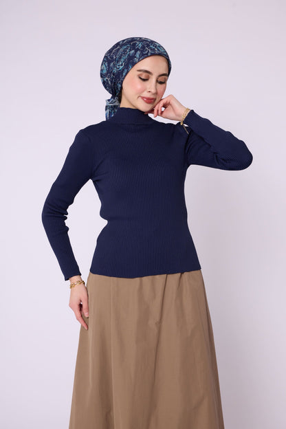 Long-Sleeved Ribbed Knit Body