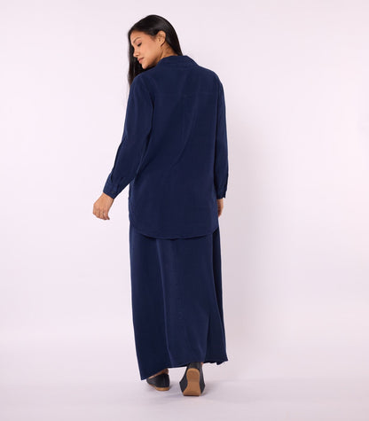 Tencel Fabric Polo Collar Tunic Shirt