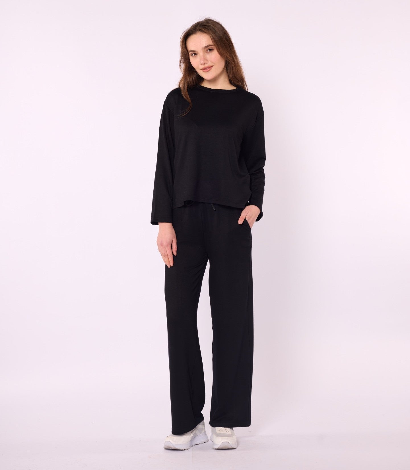 Plain Crew Neck Tracksuit Set