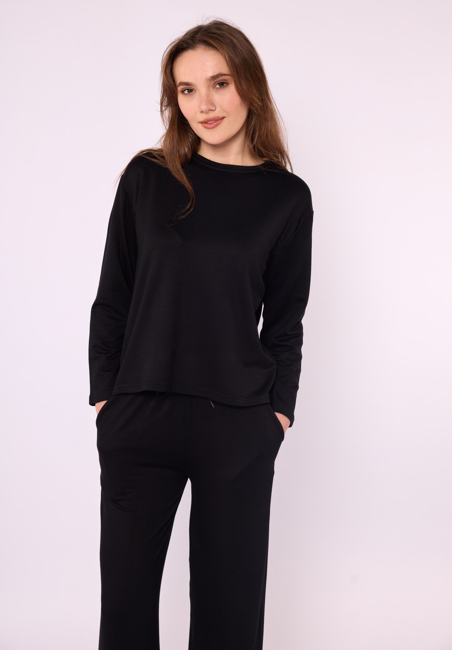 Plain Crew Neck Tracksuit Set