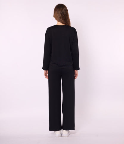 Plain Crew Neck Tracksuit Set
