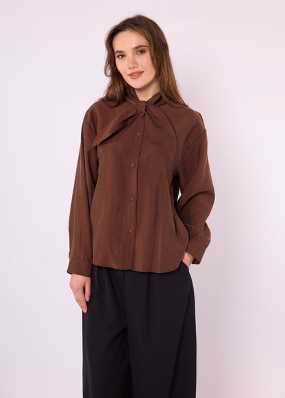 Tencel Shirt with Bow Detail