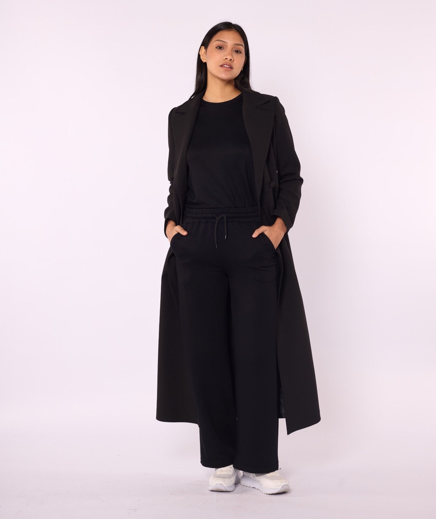 Relaxed Fit Casual Long Womens Coat