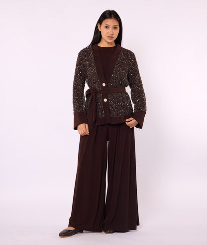 Set with Sequin Detailed Jacket