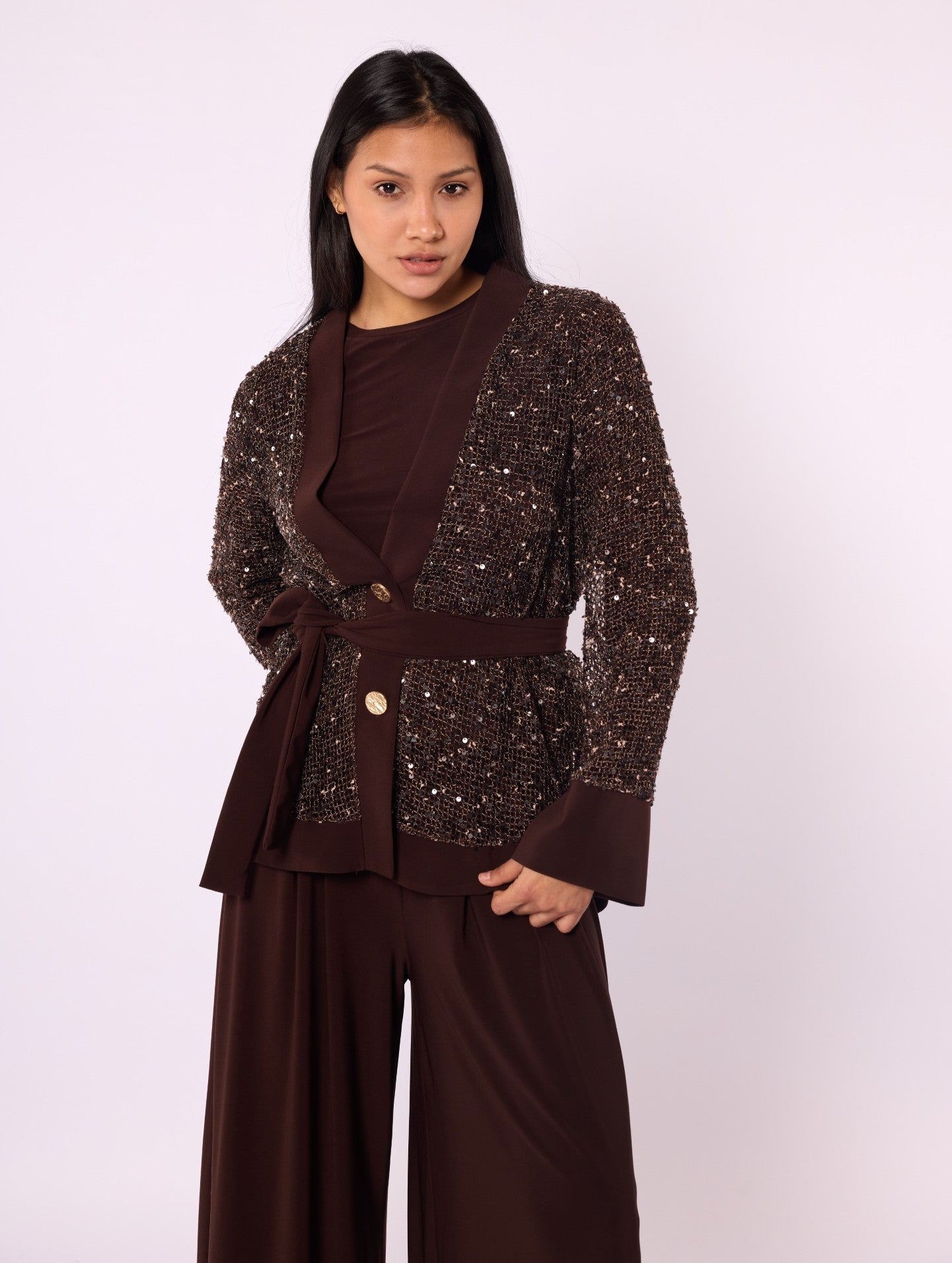 Set with Sequin Detailed Jacket