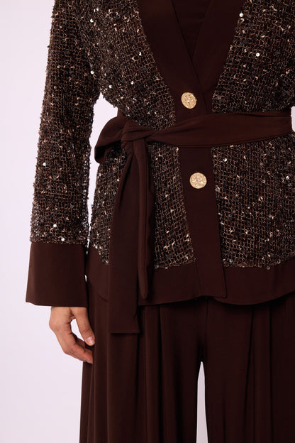Set with Sequin Detailed Jacket