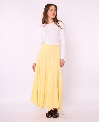 Lined A-Line Skirt in Muslin Fabric