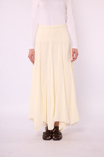 Lined A-Line Skirt in Muslin Fabric
