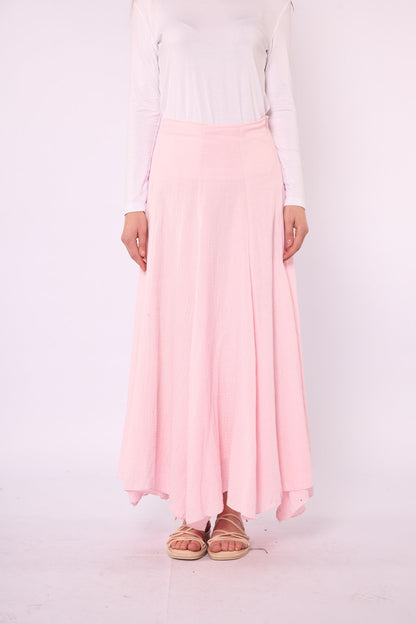 Lined A-Line Skirt in Muslin Fabric