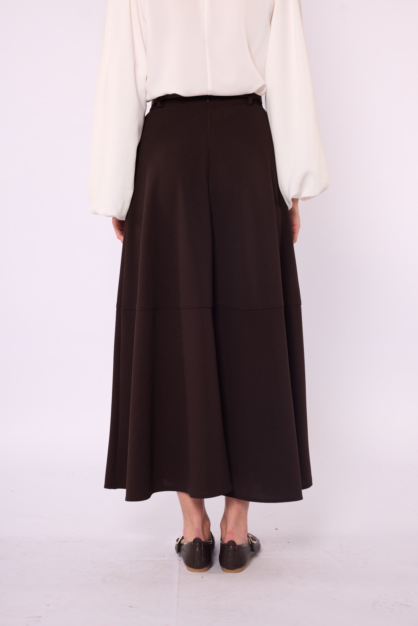 A-Line Skirt with Stitch Detail and Pockets