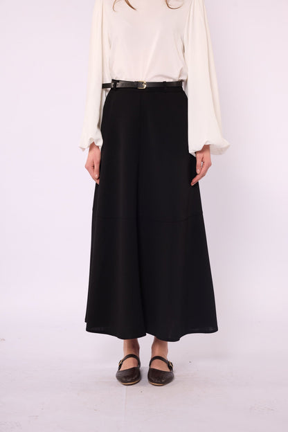 A-Line Skirt with Stitch Detail and Pockets