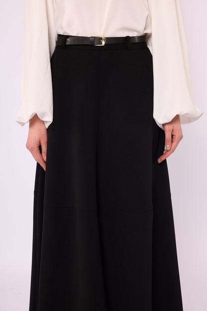 A-Line Skirt with Stitch Detail and Pockets