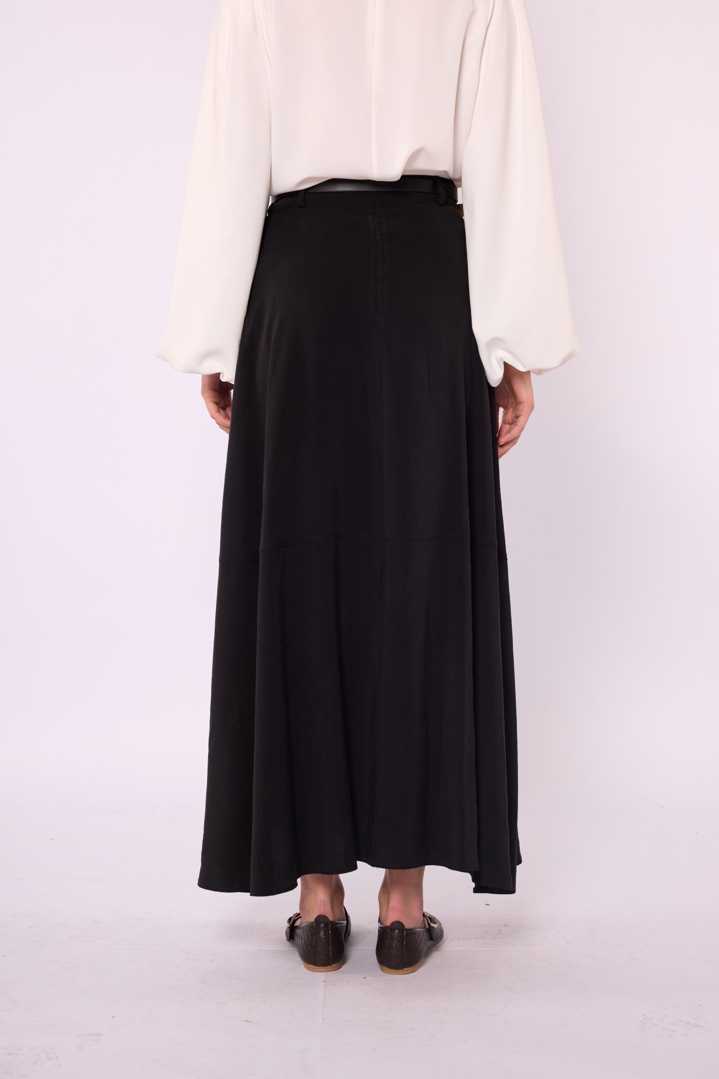 A-Line Skirt with Stitch Detail and Pockets