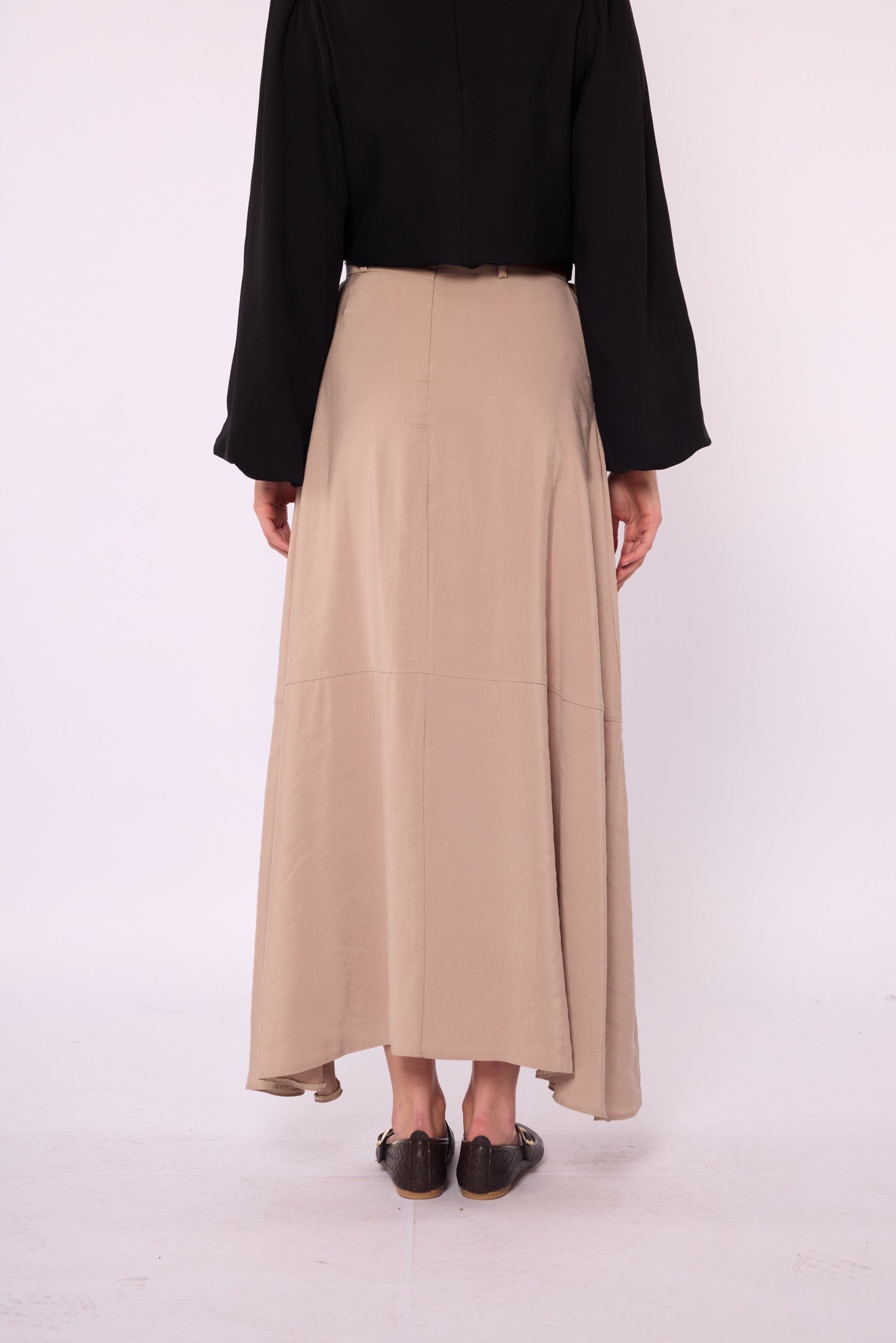 A-Line Skirt with Stitch Detail and Pockets