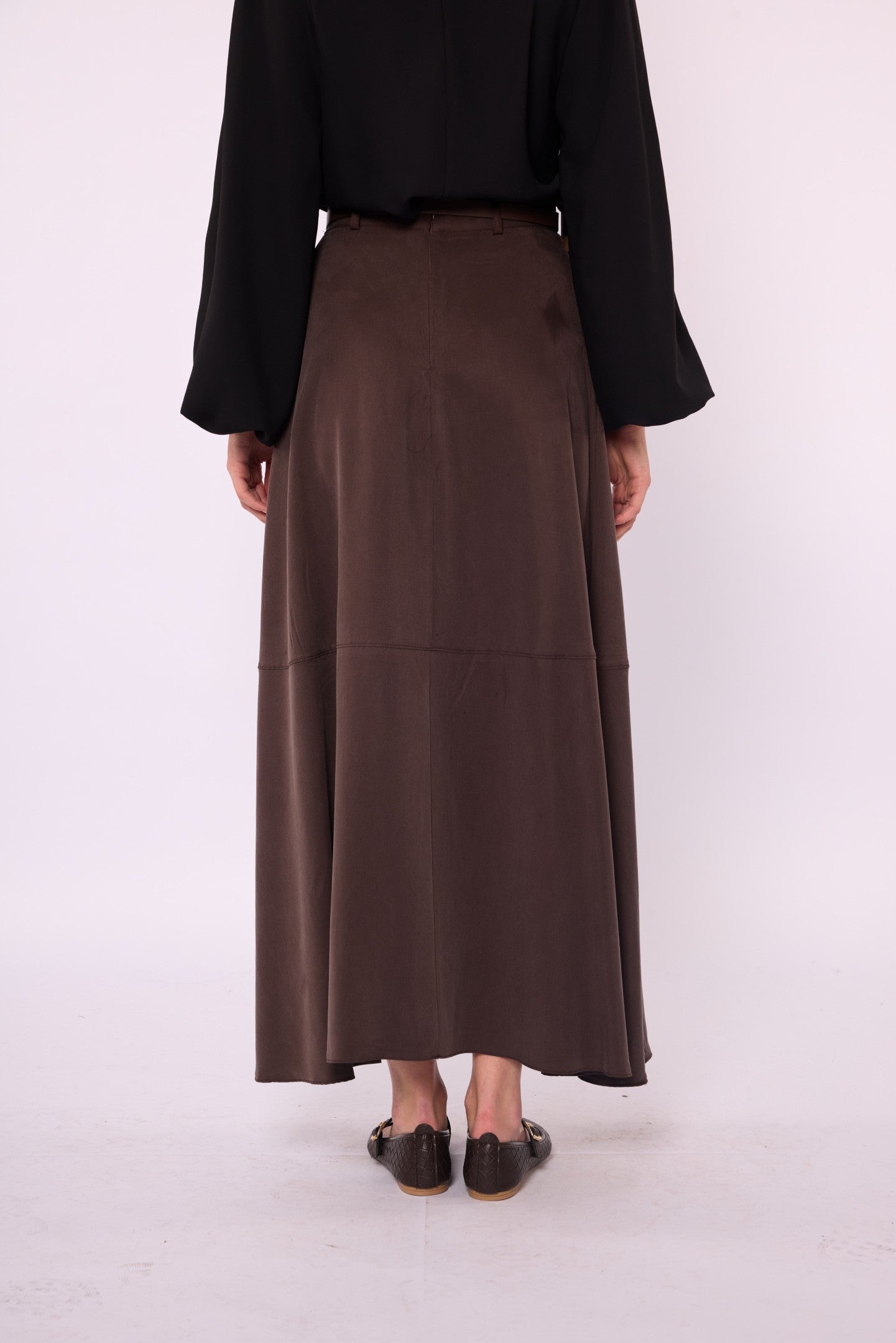 A-Line Skirt with Stitch Detail and Pockets