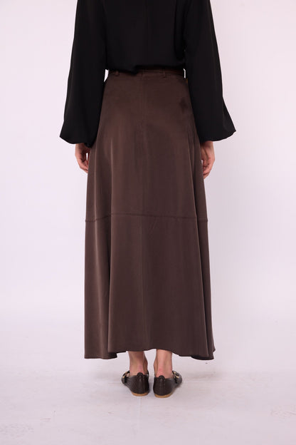 A-Line Skirt with Stitch Detail and Pockets