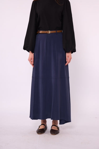A-Line Skirt with Stitch Detail and Pockets