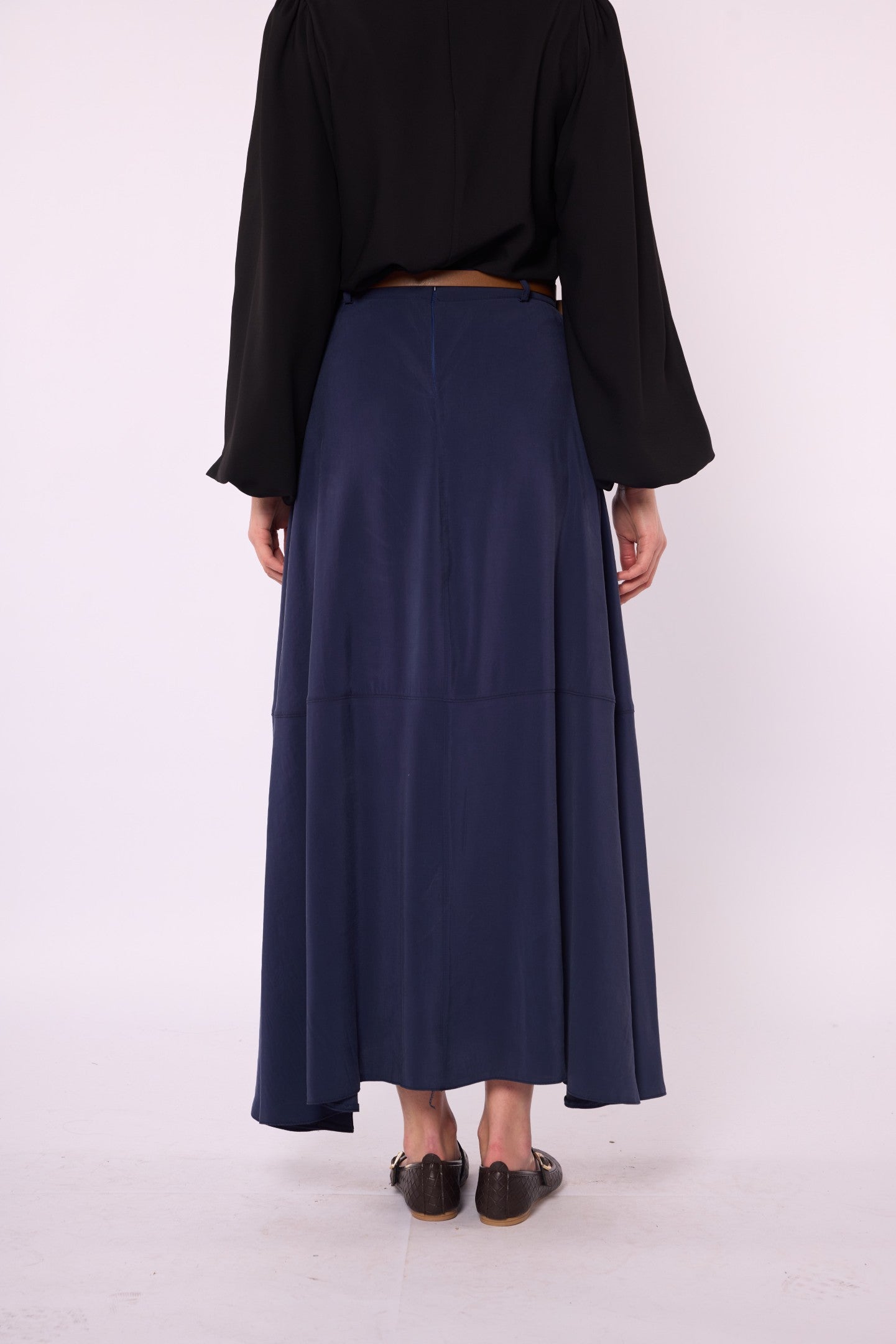 A-Line Skirt with Stitch Detail and Pockets
