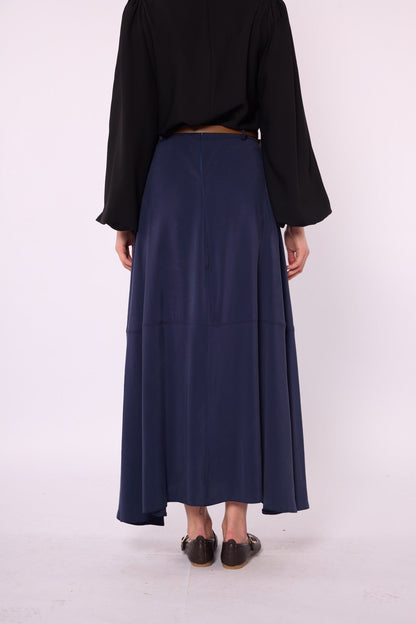 A-Line Skirt with Stitch Detail and Pockets