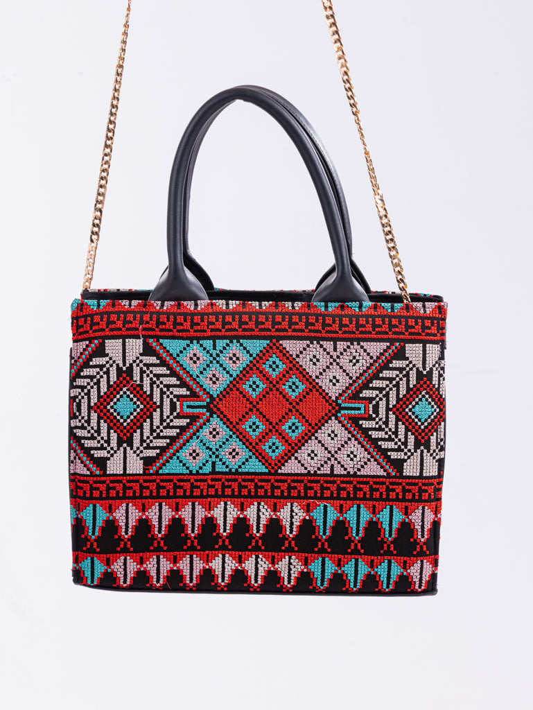 Large embroidered bag