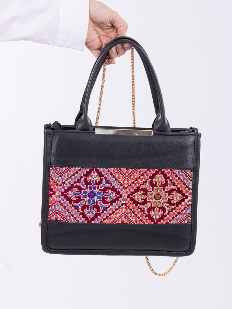 Large embroidered bag