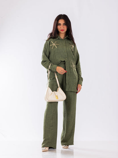Embroidered set