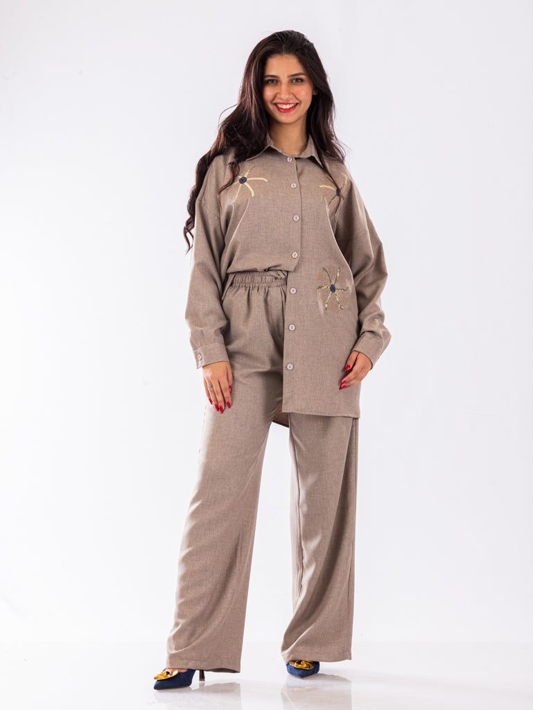 Embroidered set