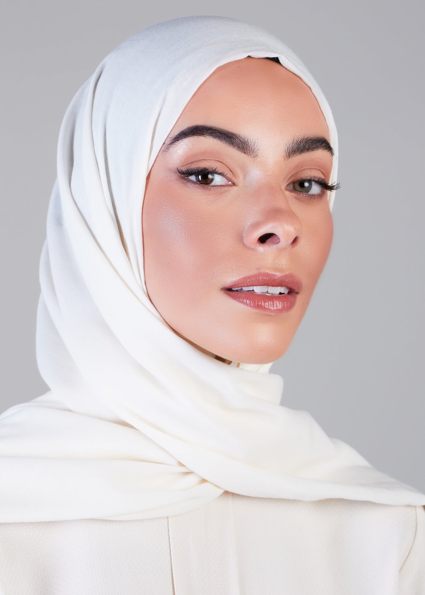 Off White Organic Cotton Hijab