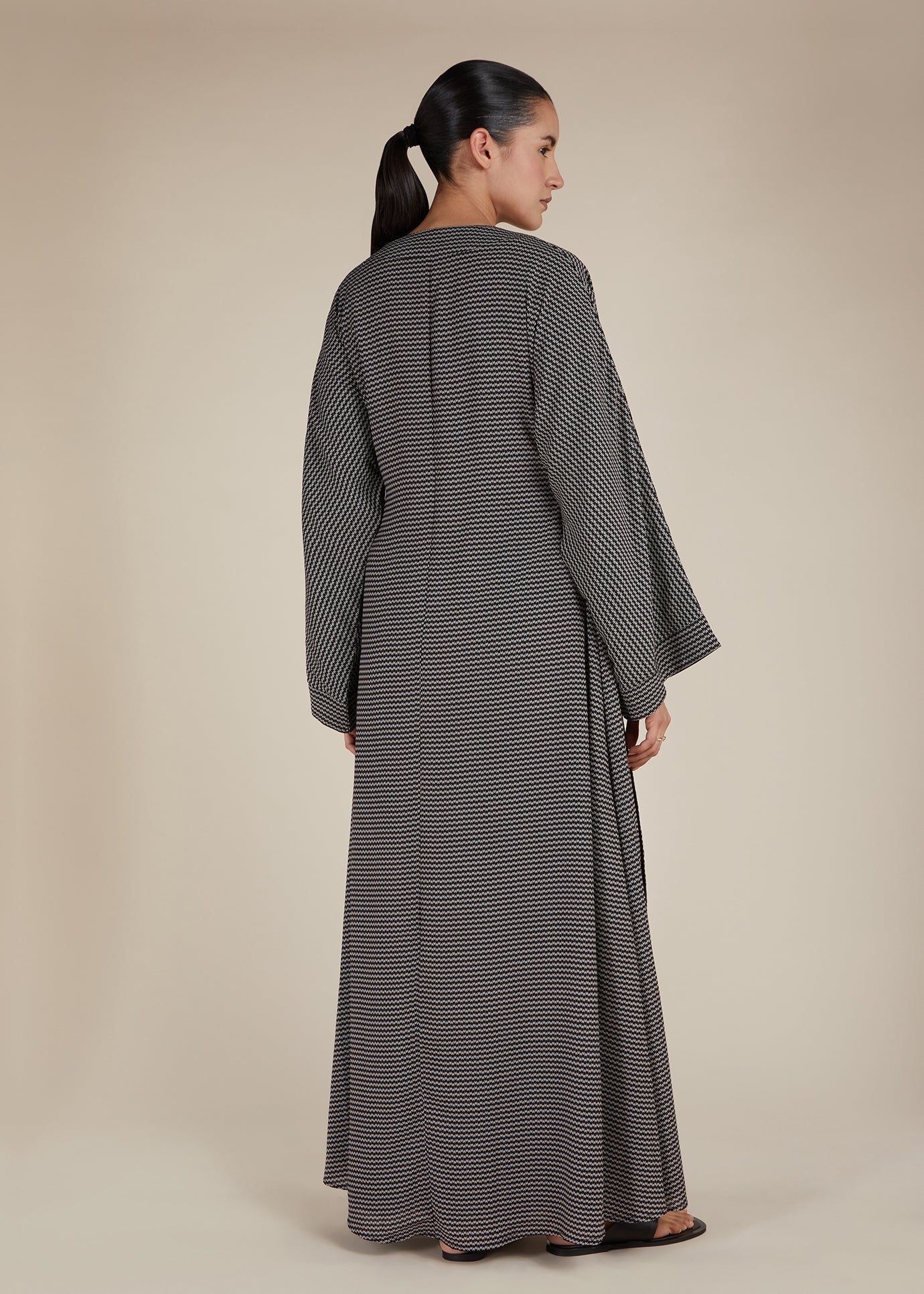 Mono Print Wrapover Maxi