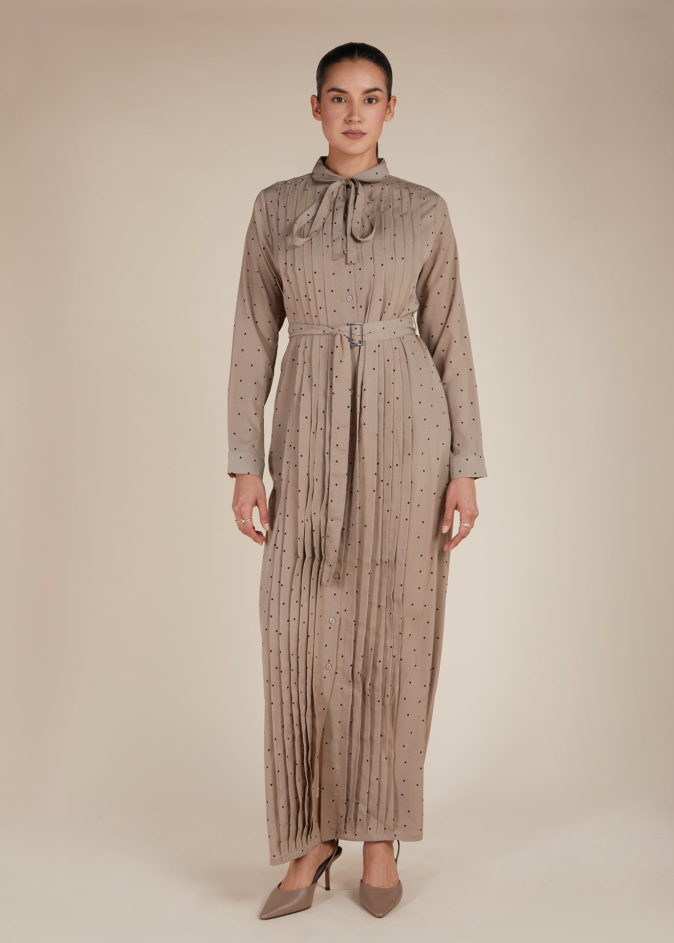Polka & Pleats Maxi