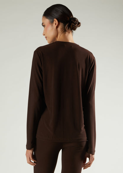 Second Skin Top Chocolate