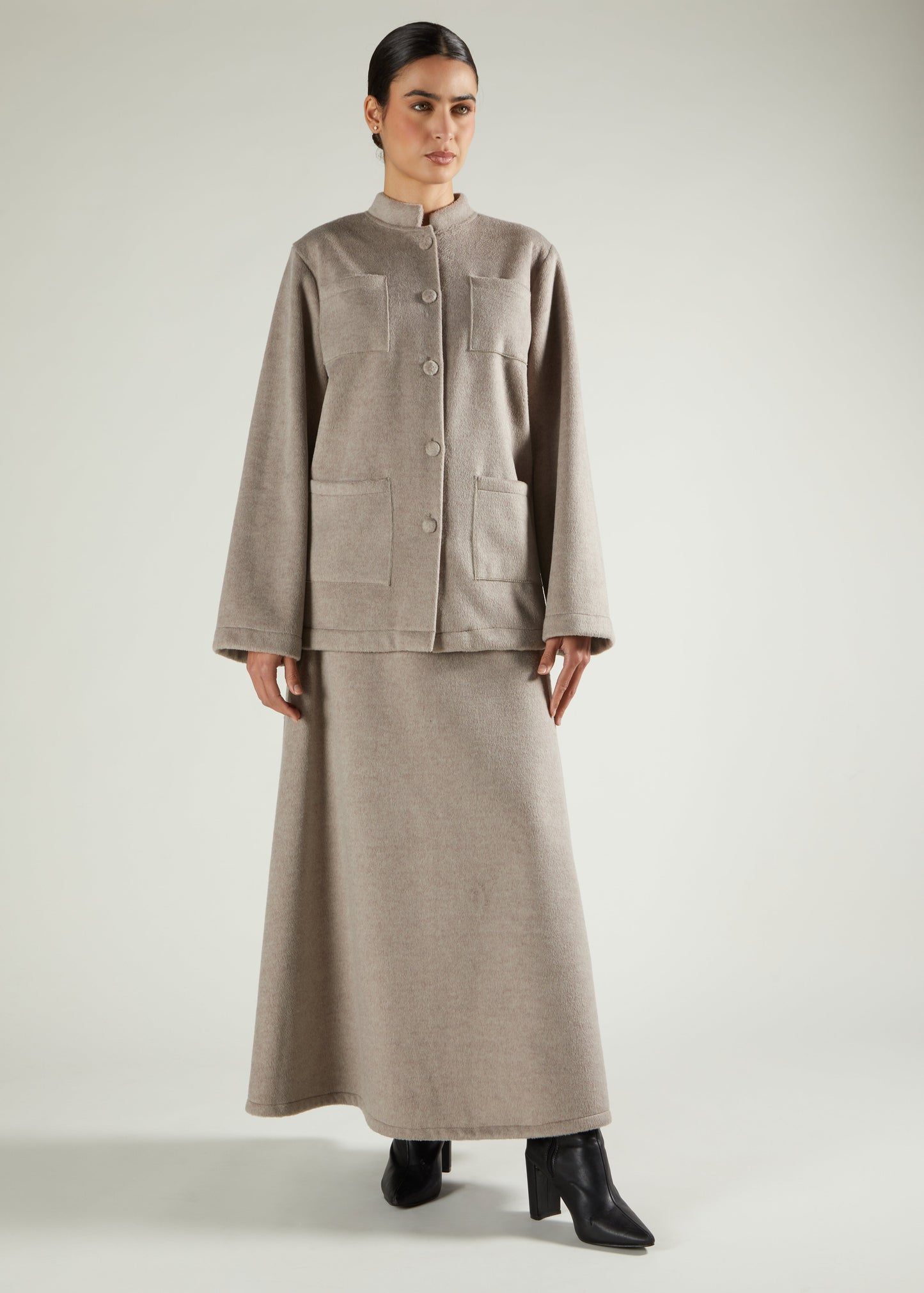 Winter Flared Skirt Mink
