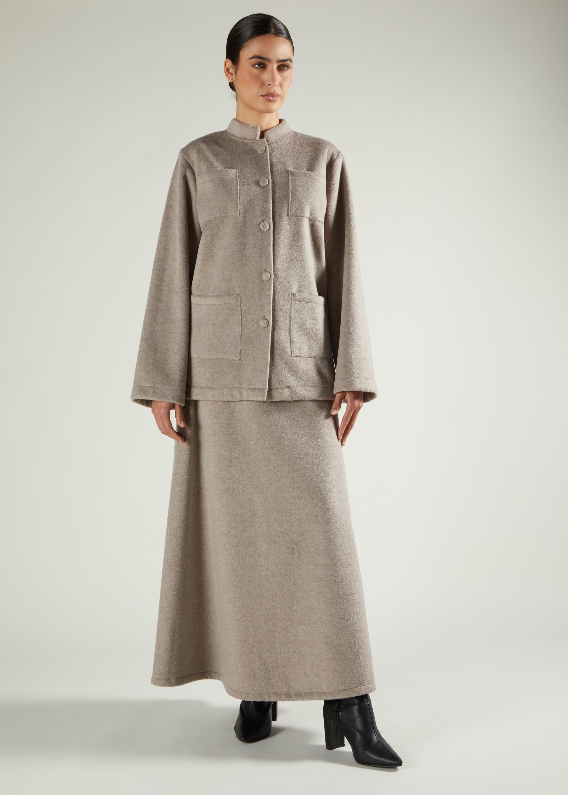 Winter Flared Skirt Mink