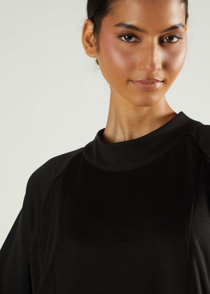 Scuba Abaya Black