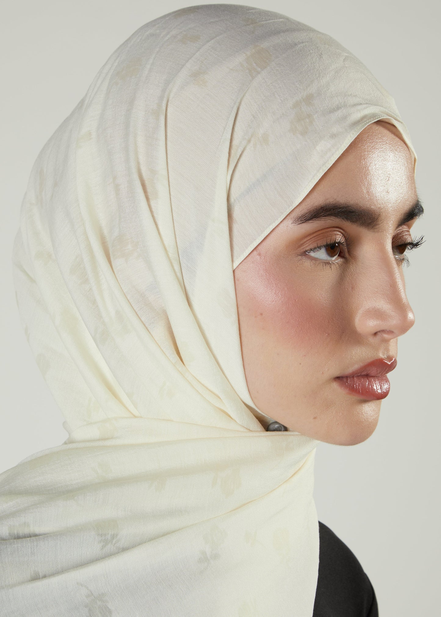 White Rose Cotton Hijab