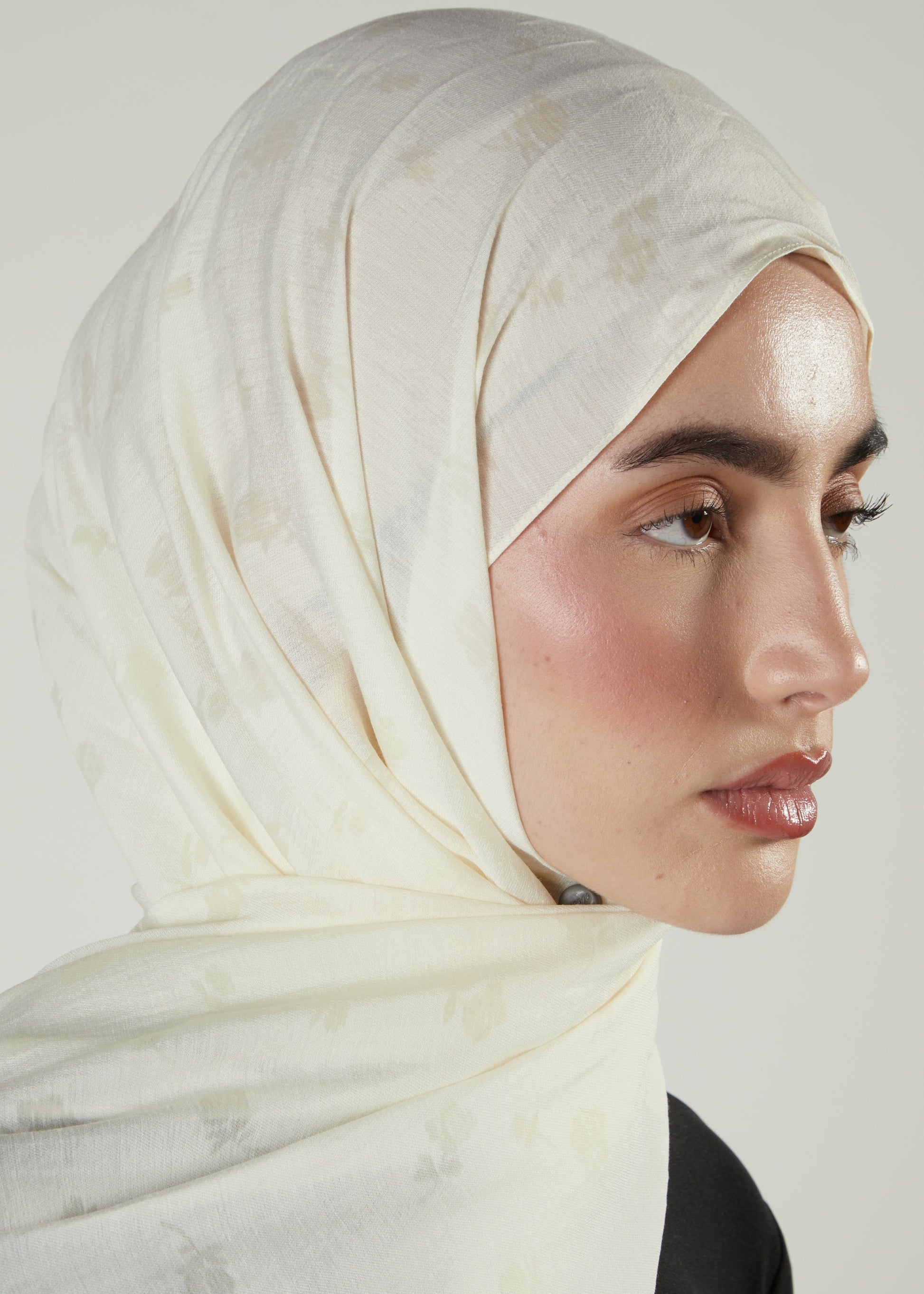 White Rose Cotton Hijab