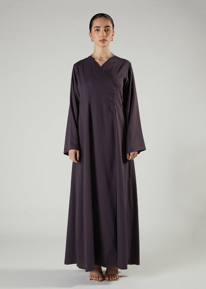 Plum Wrap Abaya