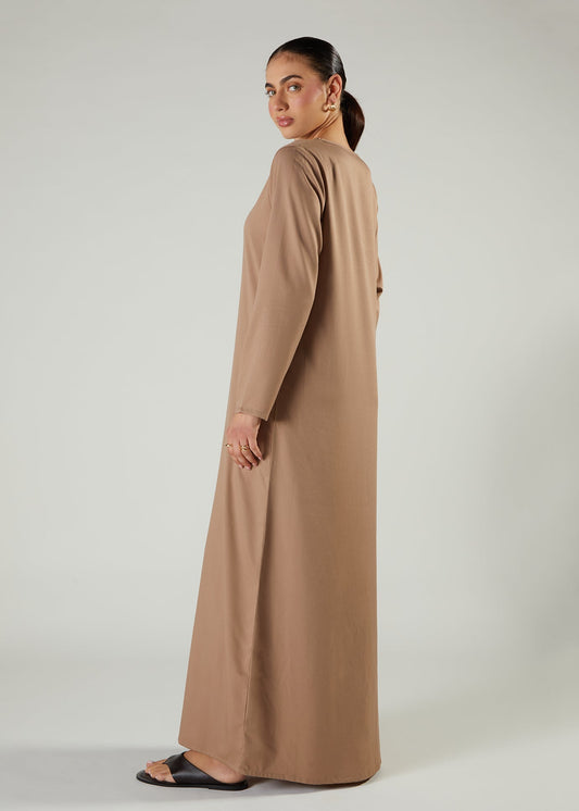 Full Slip Dress Almond