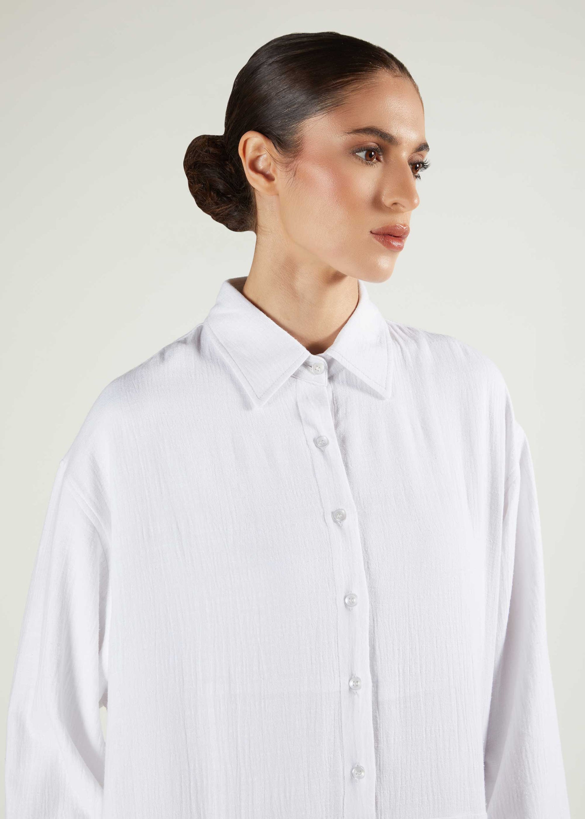 White Cheesecloth Maxi