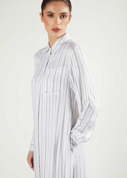 Long Cotton Shirt Dress