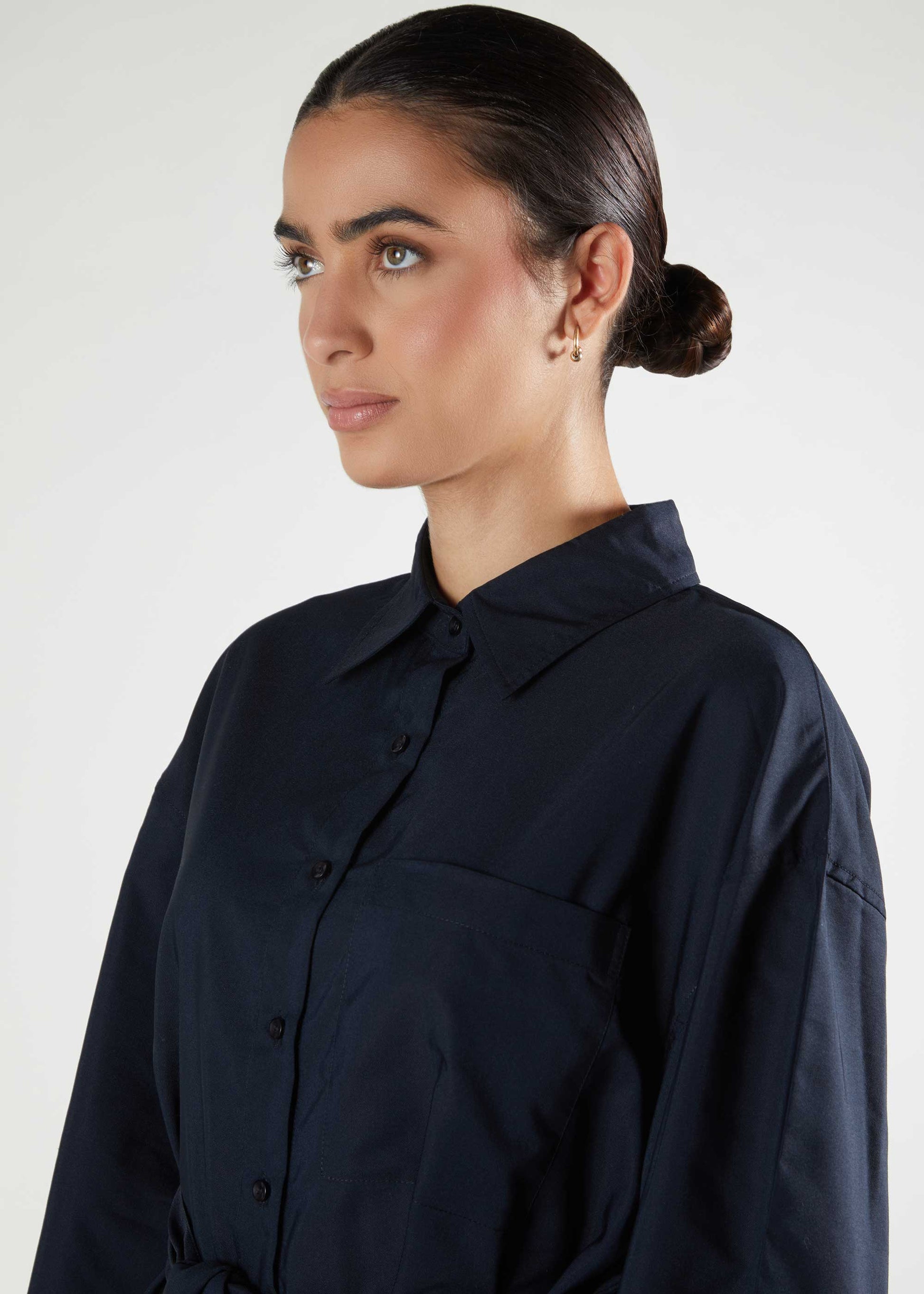 Oversized Shirted Maxi Navy