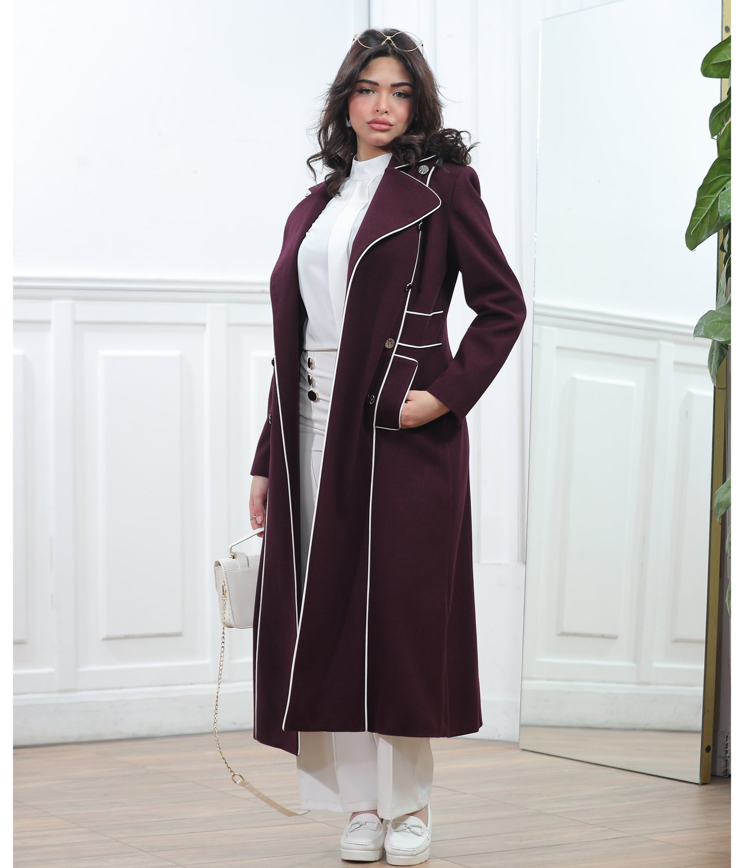 Women's winter jacket with trim