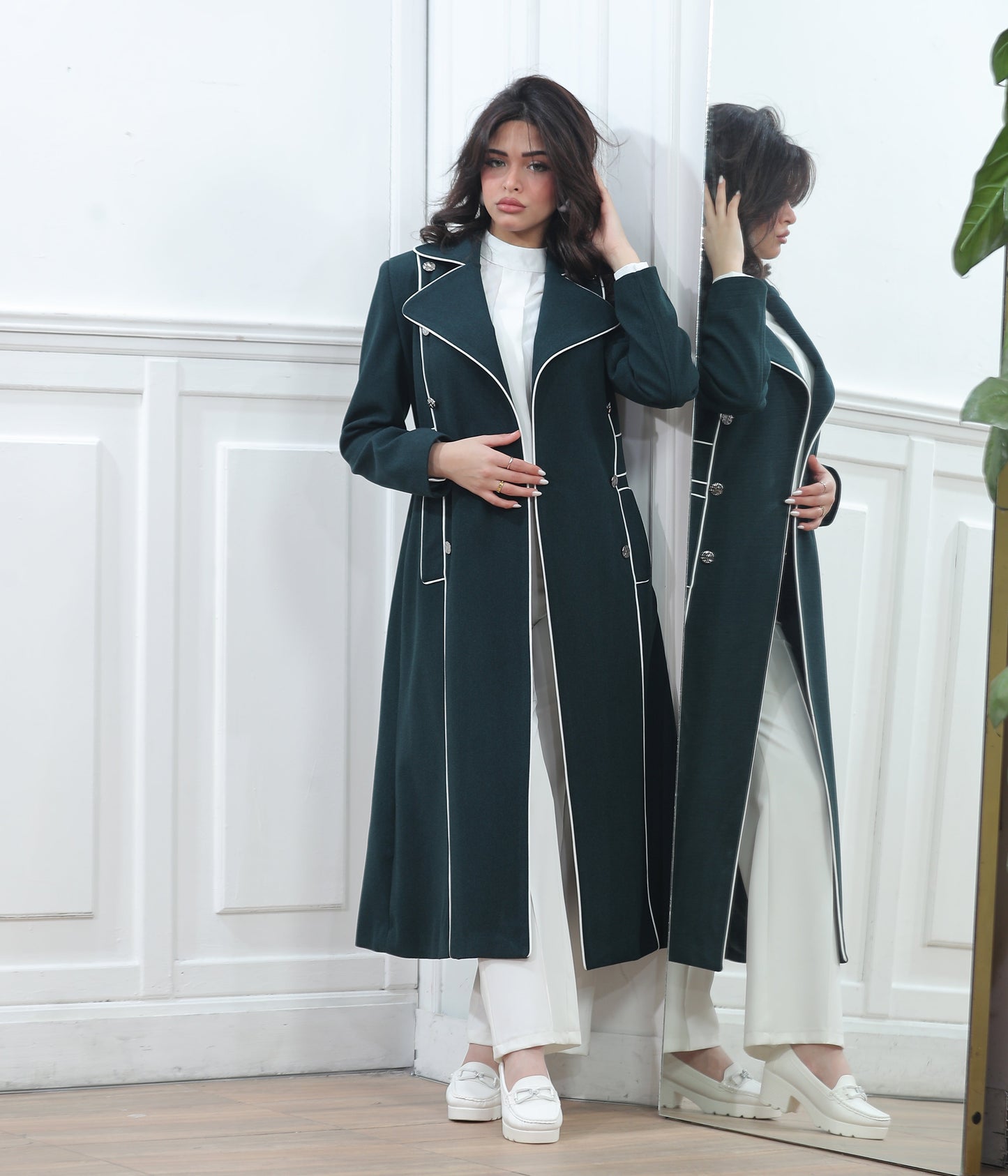 Women's winter jacket with trim