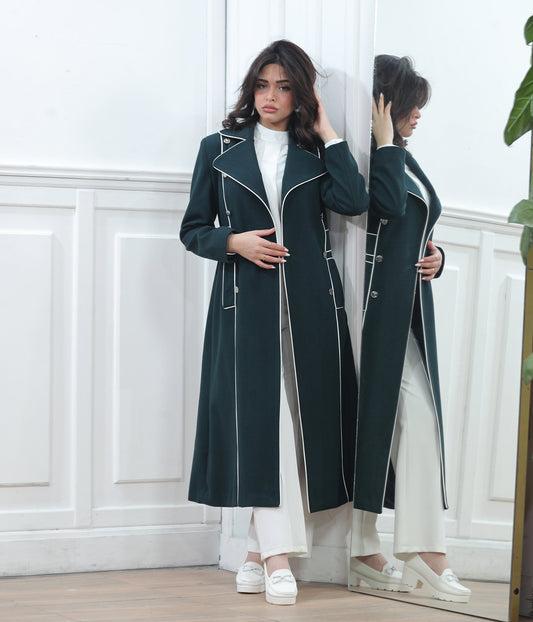 Women's winter jacket with trim