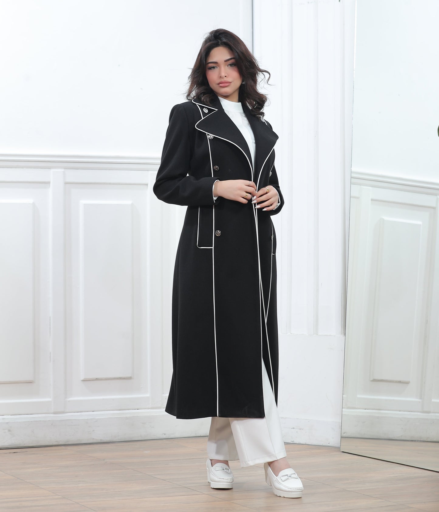 Women's winter jacket with trim