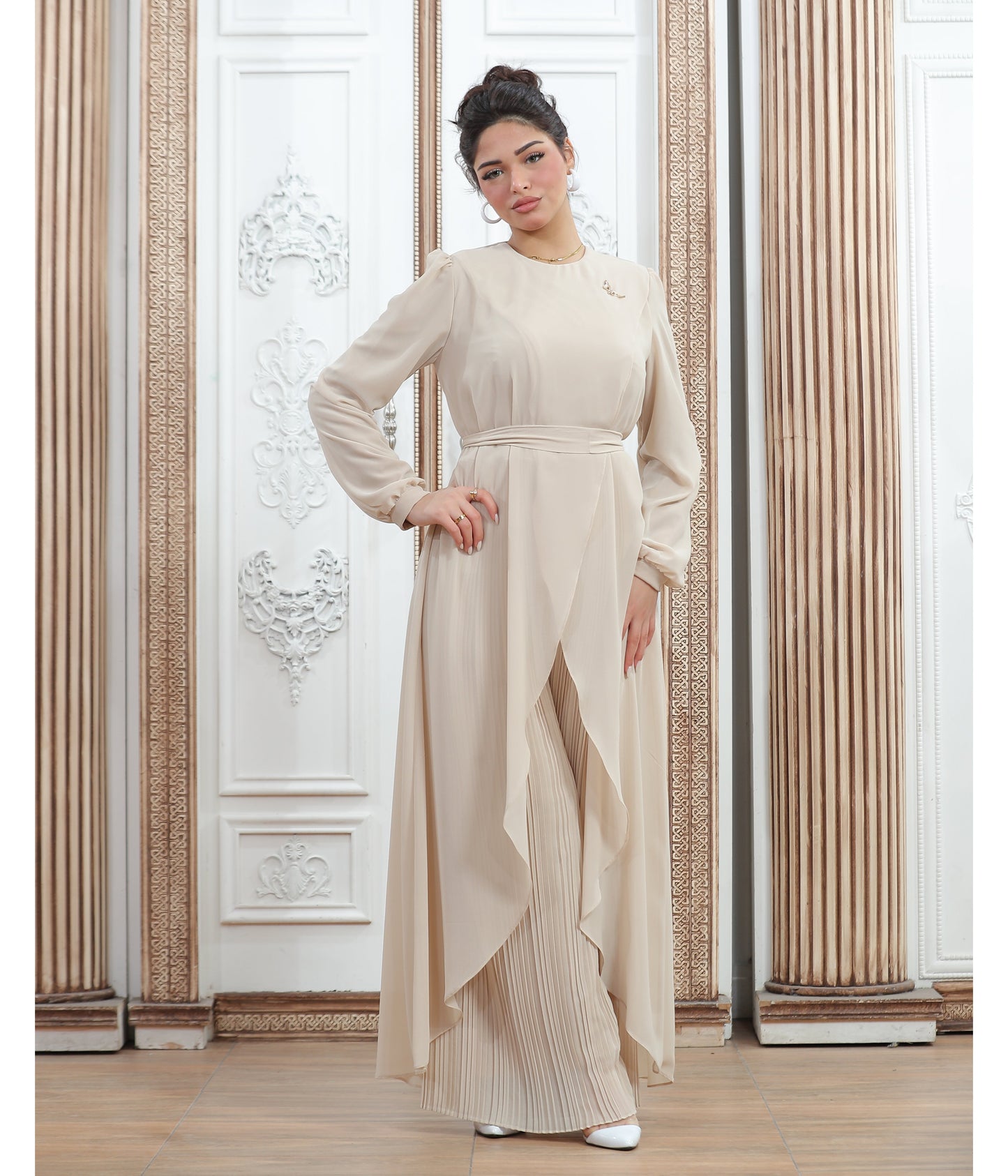Women's pleated jumpsuit