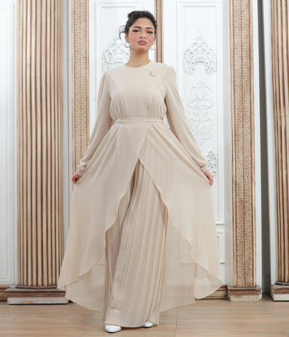 Women's pleated jumpsuit