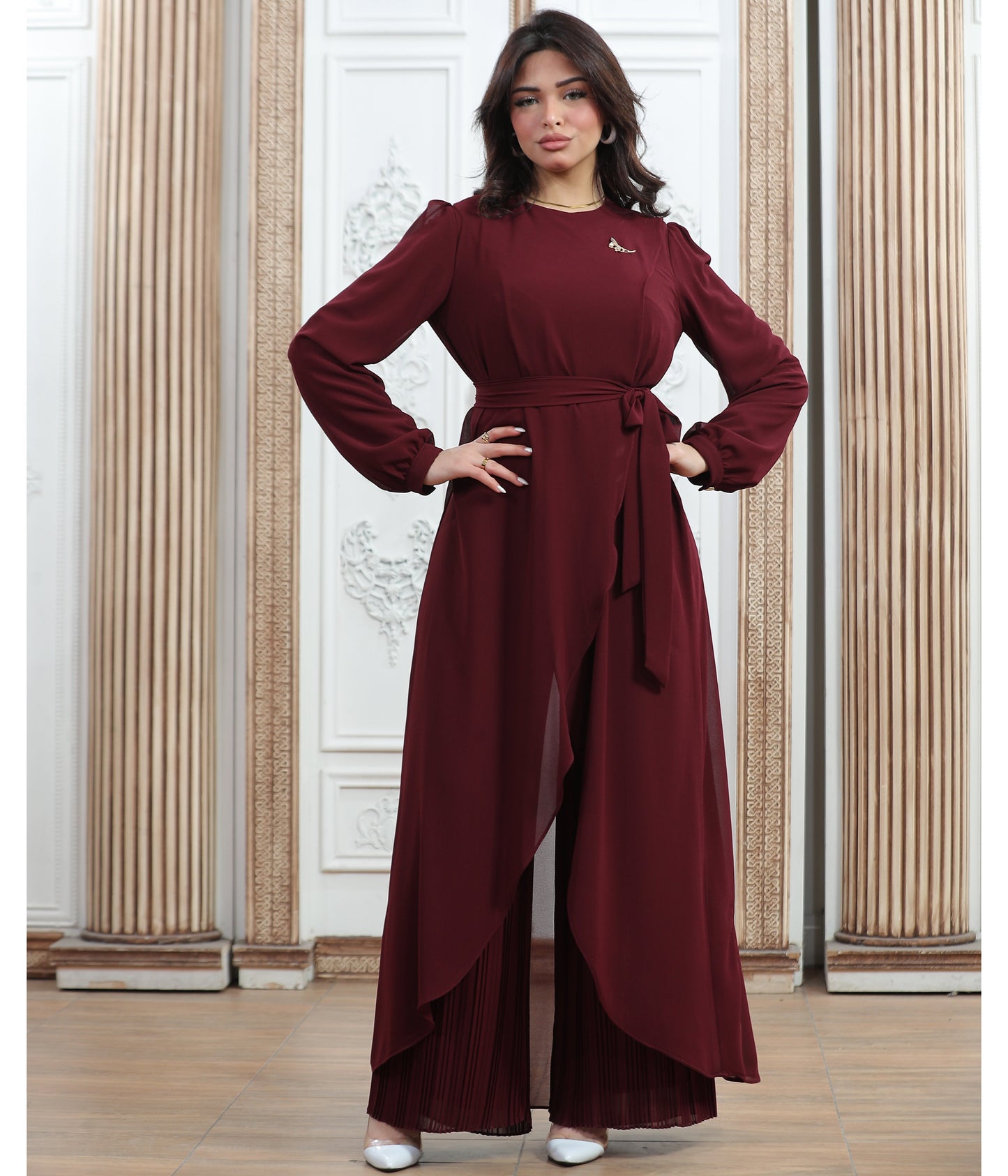 Women's pleated jumpsuit
