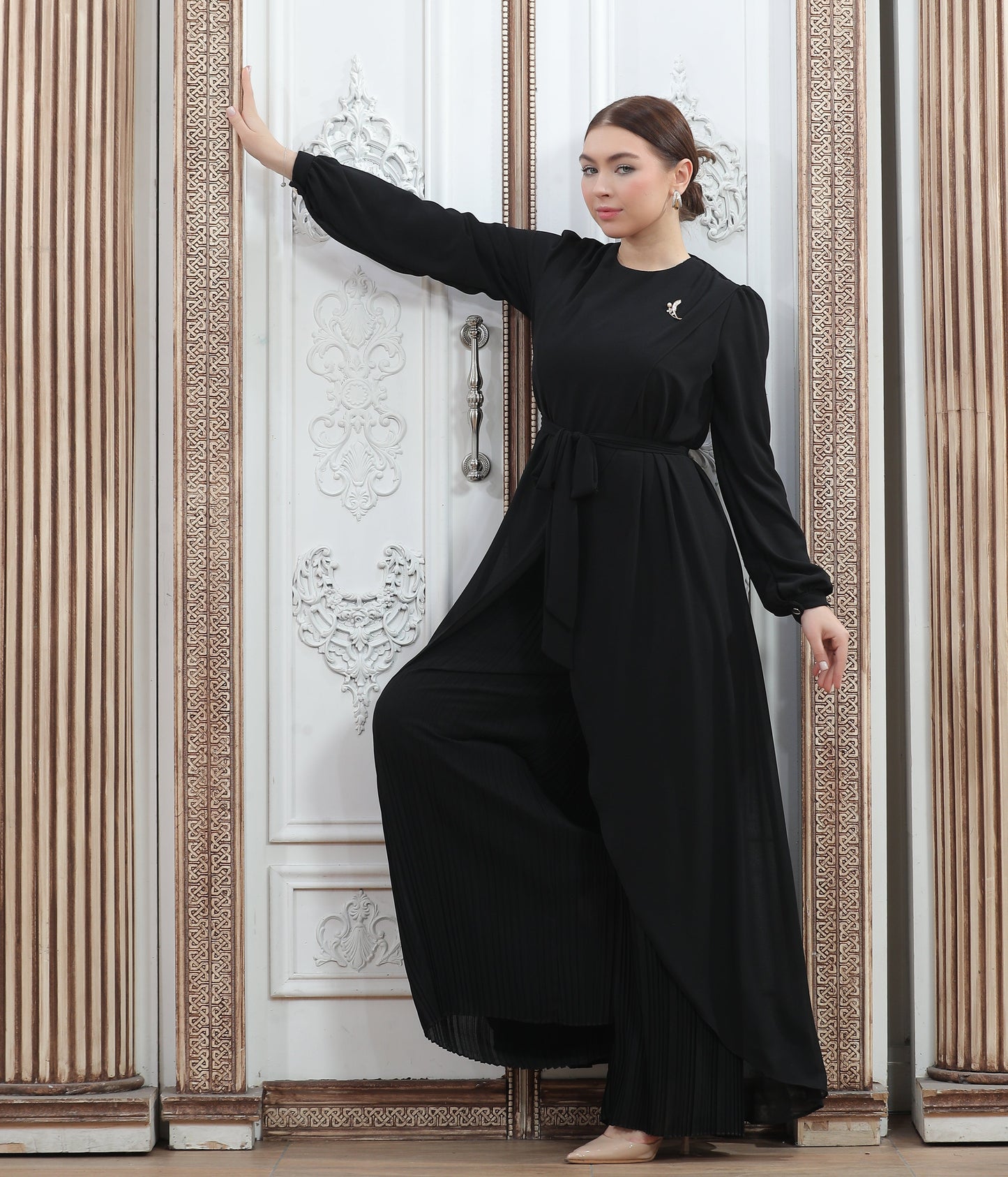 Women's pleated jumpsuit